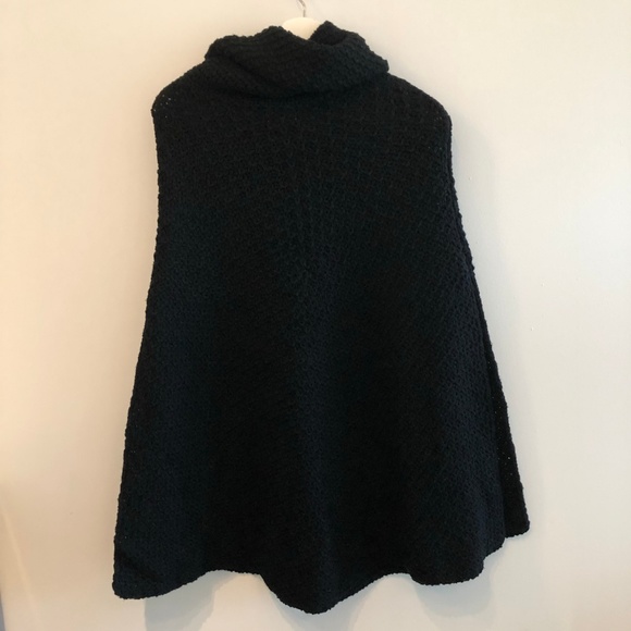 ASOS Stick & Pieces Chunky Knit High Neck Poncho - Picture 3 of 4